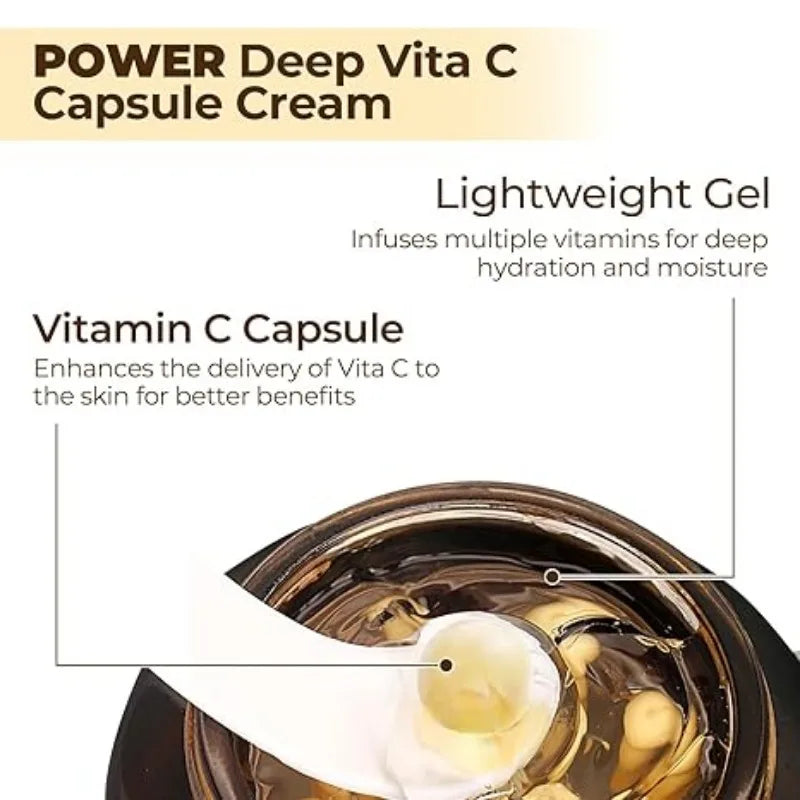 Deep Vita C Capsule Cream Face Moisturizer Gel With Collagen