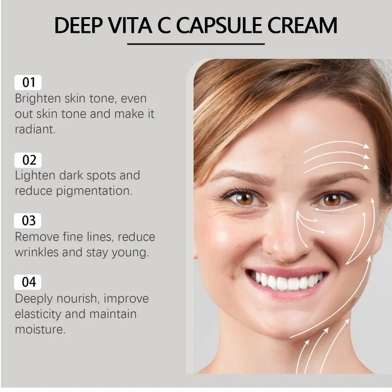 Deep Vita C Capsule Cream Face Moisturizer Gel With Collagen