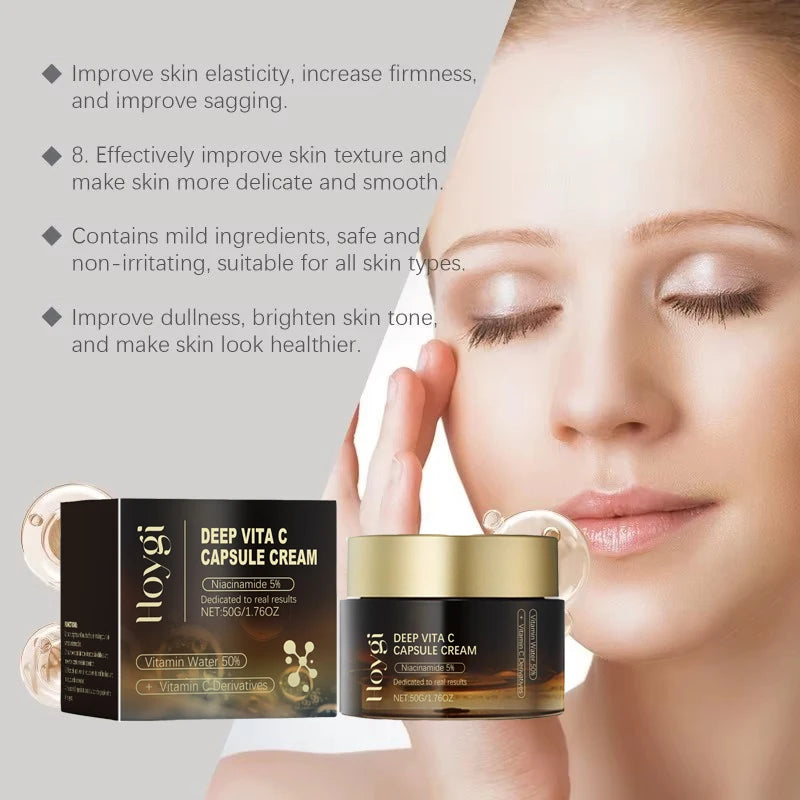 Deep Vita C Capsule Cream Face Moisturizer Gel With Collagen