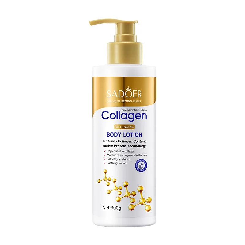 SADOER Collagen Body Lotion 300g Moisturizing and Anti-aging and Whitening Body Cream